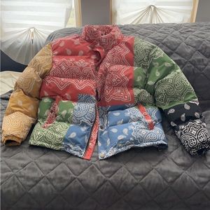 Mens multicolored Bandana coat size medium/Large